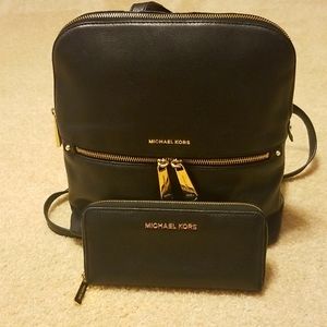 Michael Kors Soft Leather backpack with wallet